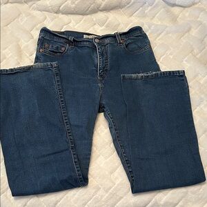 Levi's Perfectly Slimming 512 Dark Blue Straight Jeans size 14 Medium